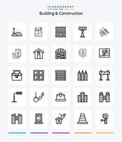 creativo edificio e costruzione 25 schema icona imballare come come attrezzo. costruzione. porta. viti. leggero vettore
