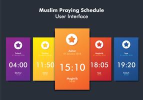 UI di preghiera musulmana vettore