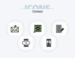 contatto linea pieno icona imballare 5 icona design. sbloccare. e-mail. Telefono. comunicazione. e-mail vettore