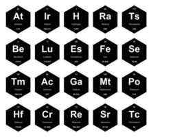 20 preiodico tavolo di il elementi icona imballare design vettore