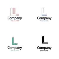 lettera l grande logo imballare design creativo moderno loghi design per il tuo attività commerciale vettore