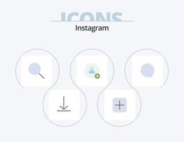 instagram piatto icona imballare 5 icona design. . interfaccia. ricerca. instagram. cinguettio vettore