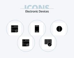 dispositivi glifo icona imballare 5 icona design. . digitale. base. anti aliasing. i phone vettore