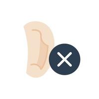 set di icone di perdita dell'udito vettore