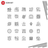 25 creativo icone moderno segni e simboli di cura simbolo Halloween femmina giorno modificabile vettore design elementi