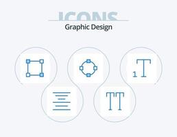 design blu icona imballare 5 icona design. . rettangolo. . font vettore