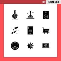 9 creativo icone moderno segni e simboli di shahada mani dispositivi fede tecnologia modificabile vettore design elementi