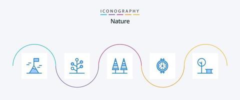 natura blu 5 icona imballare Compreso parco. città. foresta. tubo. valutare vettore