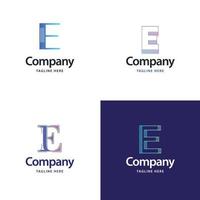 lettera e grande logo imballare design creativo moderno loghi design per il tuo attività commerciale vettore