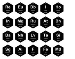 20 preiodico tavolo di il elementi icona imballare design vettore