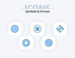 simboli e frecce blu icona imballare 5 icona design. . . antico. simboli. cartello vettore