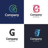 lettera g grande logo imballare design creativo moderno loghi design per il tuo attività commerciale vettore