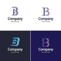 lettera B grande logo imballare design creativo moderno loghi design per il tuo attività commerciale vettore