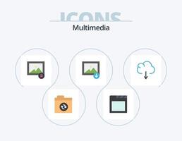 multimedia piatto icona imballare 5 icona design. . . foto. Scarica. nube vettore