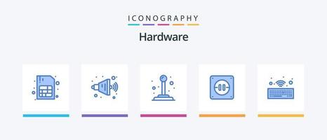 hardware blu 5 icona imballare Compreso . interruttore. senza fili. hardware. creativo icone design vettore