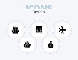 veicoli glifo icona imballare 5 icona design. volo. furgone. veicoli. trasporto. veicoli vettore
