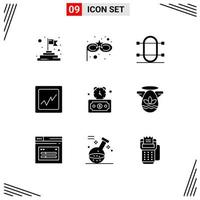 9 creativo icone moderno segni e simboli di angolo veloce fisica Scadenza grafico modificabile vettore design elementi
