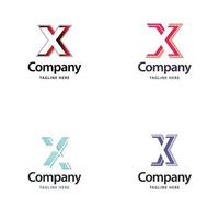 lettera X grande logo imballare design creativo moderno loghi design per il tuo attività commerciale vettore