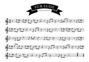 Fur Elise Canzone di Beethoven vettore