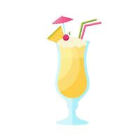 pina colada cocktail drink disegno vettoriale. vettore