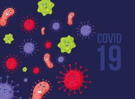 covid19 particelle pandemia pattern di sfondo vettore