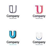 lettera u grande logo imballare design creativo moderno loghi design per il tuo attività commerciale vettore