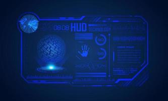 blu moderno hud tecnologia schermo sfondo vettore