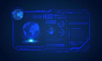 blu moderno hud tecnologia schermo sfondo vettore