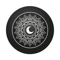 mandala ramadan kareem decorazione icona vettore