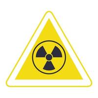 icona di attenzione del segnale del triangolo nucleare
