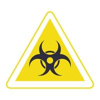 icona di avvertenza del segnale del triangolo di rischio biologico vettore