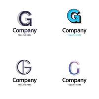 lettera g grande logo imballare design creativo moderno loghi design per il tuo attività commerciale vettore