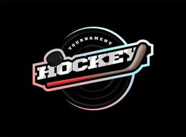 logo di sport di hockey vettore