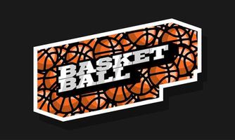 moderna tipografia professionale basket sport logo vettore