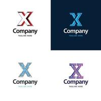 lettera X grande logo imballare design creativo moderno loghi design per il tuo attività commerciale vettore