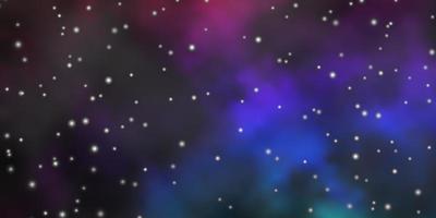 sfondo vettoriale multicolore scuro con stelle colorate.