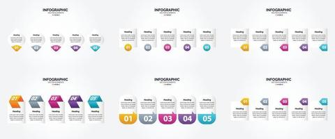 vettore illustrazione infografica piatto design impostato per pubblicità opuscolo aviatore e rivista