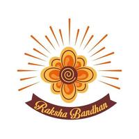 felice celebrazione raksha bandhan con stile piatto decorazione floreale vettore