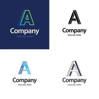 lettera un' grande logo imballare design creativo moderno loghi design per il tuo attività commerciale vettore