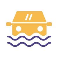 icona di stile silhouette di assicurazione contro le inondazioni vettore