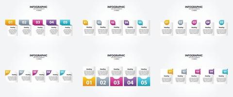 vettore illustrazione infografica piatto design impostato per pubblicità opuscolo aviatore e rivista