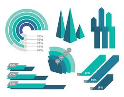 Set vettoriale di visualizzazione dati