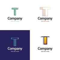 lettera t grande logo imballare design creativo moderno loghi design per il tuo attività commerciale vettore