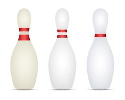 bowling set disegno vettoriale illustrazione isolato su sfondo bianco
