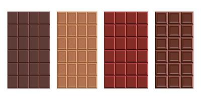 illustrazione di disegno di vettore della barra di cioccolato isolata su priorità bassa bianca