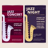 vector poster di concerti jazz