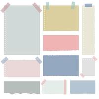 illustrazione di disegno vettoriale di carta colorata strappata isolato su priorità bassa bianca