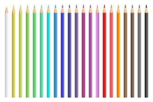 matite colorate disegno vettoriale illustraion isolato su sfondo bianco
