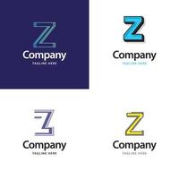 lettera z grande logo imballare design creativo moderno loghi design per il tuo attività commerciale vettore
