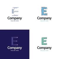 lettera e grande logo imballare design creativo moderno loghi design per il tuo attività commerciale vettore